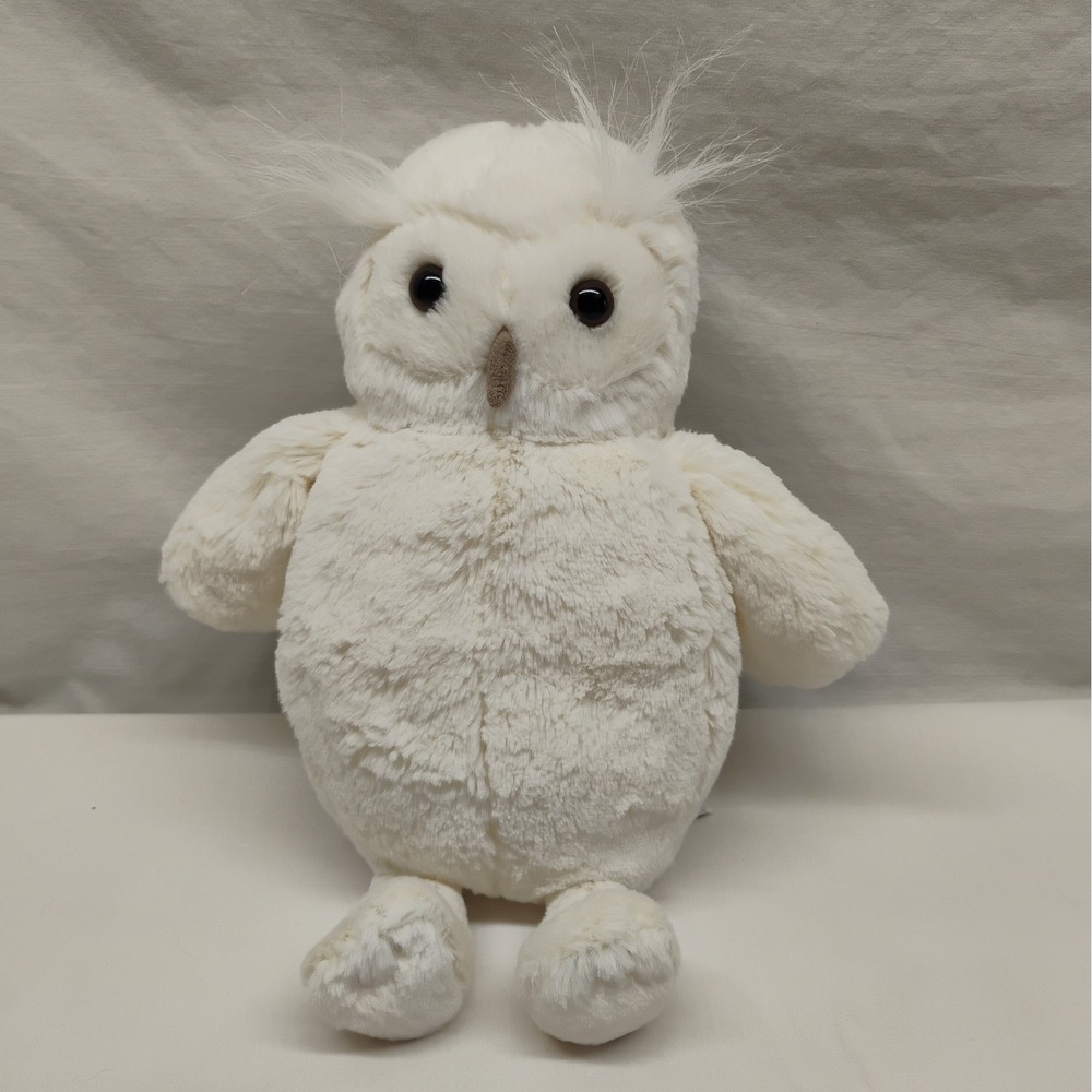 NWT Jellycat Woodland Owl Babe Cream White Stuffed Animal London